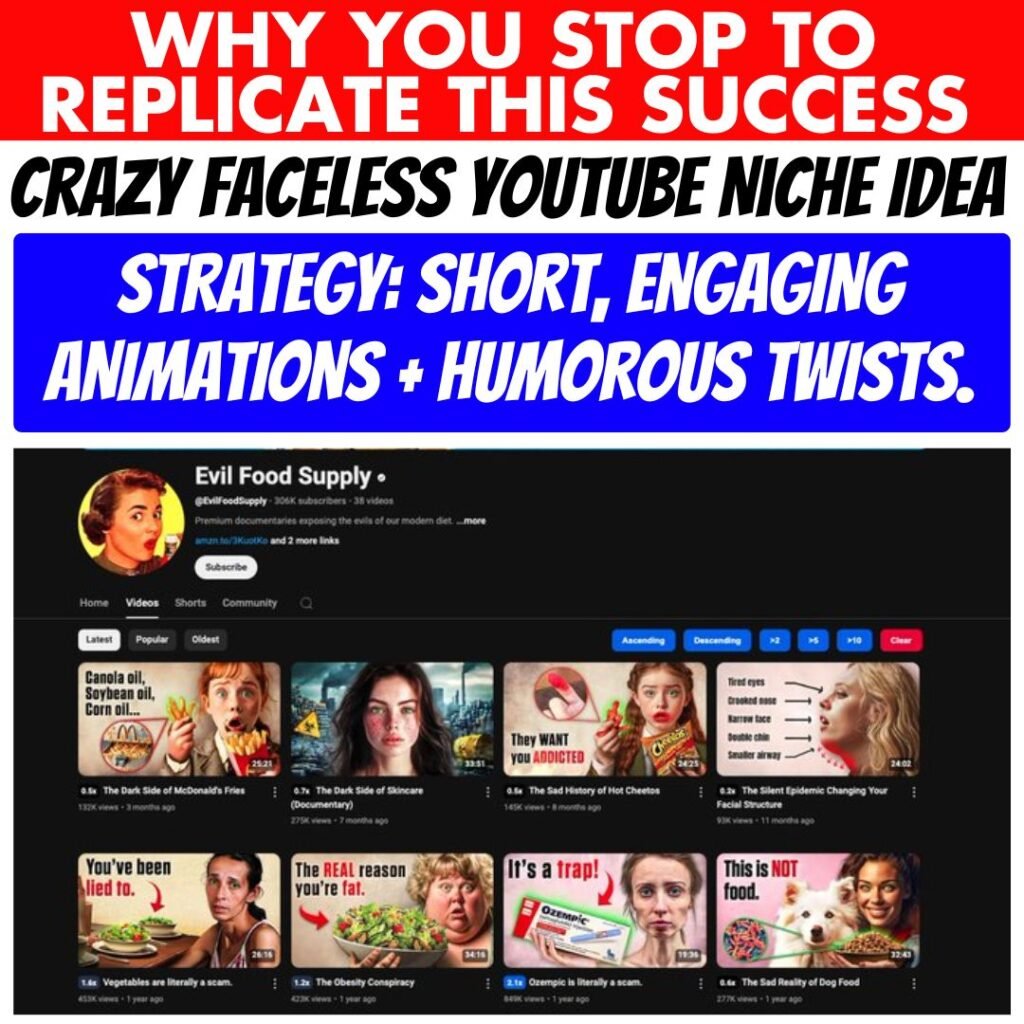 crazy faceless youtube niche idea
